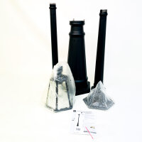 Bel Air Home Lisa G-1005 garden pole light, 2160 mm height, Ø 240 mm, black, weatherproof, classic design