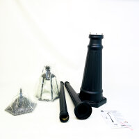 Bel Air Home Lisa G-1005 garden pole light, 2160 mm height, Ø 240 mm, black, weatherproof, classic design
