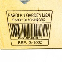 Bel Air Home Lisa G-1005 garden pole light, 2160 mm height, Ø 240 mm, black, weatherproof, classic design