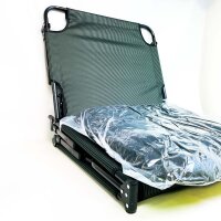 Sun lounger KL3 Black, foldable, with cushion, adjustable lounger for garden and terrace