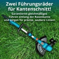 Germania 20V cordless grass trimmer, 7,500 rpm, 300mm cutting diameter, telescopic handle 94–122cm, 4-way rotating head