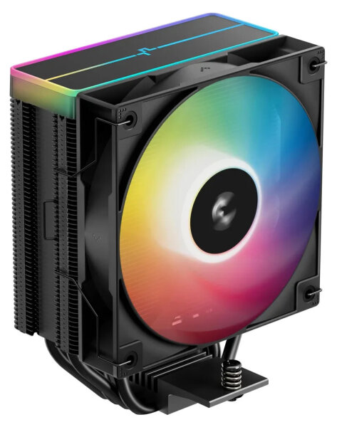 DeepCool AG400 BK ARGB V2 CPU Air Cooler, 120mm, max. 32 dBA, ARGB lighting, black, Intel/AMD compatible