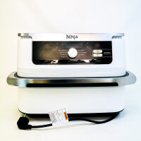 Ninja AF500EUWH Doppel-Heißluftfritteuse, 10,4L, 2470W, 7 Programme, Timer, PTFE Antihaft, weiß, leichter Kratzer