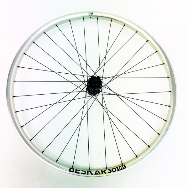 Newmen Beskar 30 DH 29" rear wheel, 32 hole, Fade SP 6B, 12x157 mm, silver, MTB wheel, model 76685