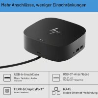 HP USB-C Dock G5, 8-in-1 Dockingstation, kompatibel mit USB-C/Thunderbolt, Ein-Kabel-Anschluss, mehrere Anschlüsse