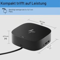 HP USB-C Dock G5, 8-in-1 Dockingstation, kompatibel mit USB-C/Thunderbolt, Ein-Kabel-Anschluss, mehrere Anschlüsse