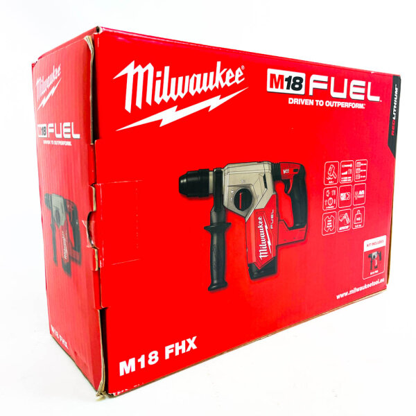 Milwaukee M18 FHX-0 FUEL SDS-PLUS 18V Akku-Kombihammer, bürstenlos, ohne Akku/Ladegerät, vibrationsarm, 2,5 J Schlagenergie
