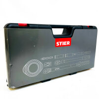 STIER Wheel Mounting Set 1/2", 11-piece, torque wrench 40-200 Nm, extensions, case, high precision