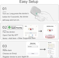 Nutale Air Tags Key Finder, Bluetooth Tracker, iOS-kompatibel, funktioniert mit „Wo ist?“, Schlüsselfinder für verlorene Gegenstände
