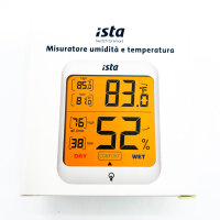 Ista TP-53 Digitales Hygrometer und Thermometer, Innenraum, präzise Luftfeuchte- und Temperaturmessung