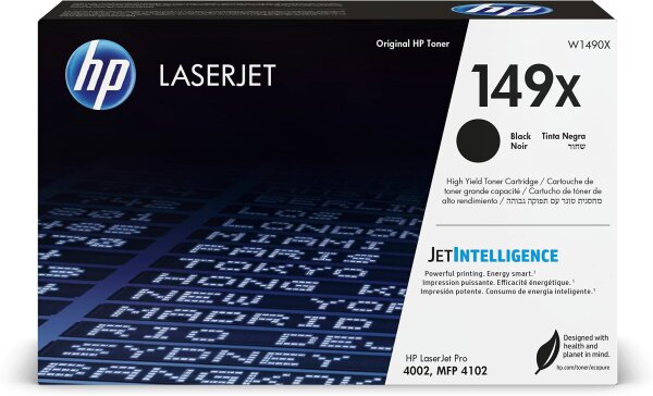 HP LaserJet 149X Toner, Black, High Yield, JetIntelligence, for LaserJet Pro 4002/MFP 4102