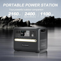 TALLPOWER V2400 Powerstation, 2160 Wh, 2400 W, LiFePO4,...