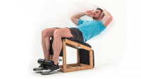 NOHrD TriaTrainer 19104 Training Bench Oak, Faux Leather, Foldable, for Abdominal and Back Training