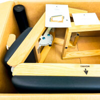 NOHrD TriaTrainer 19104 Training Bench Oak, Faux Leather, Foldable, for Abdominal and Back Training
