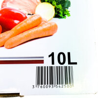 INox Schnellkochtopf 24cm, 10L, Edelstahl, Druckkochtopf, Silber/Schwarz, Sicherheitsventil, Induktion geeignet