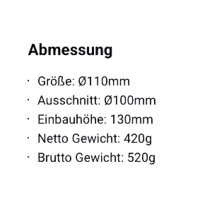 NEKO T100 Pro LED Einbaustrahler 17W, 2000lm, 3000K, 50° Abstrahlwinkel, IP54, weiß