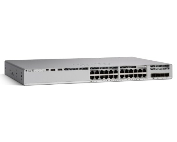 Cisco Catalyst C9200L-24T-4G-E Switch, 24x Gigabit Ports, 4x SFP, inkl. 6x SFP-10G-SR-S Module