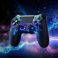 ECHTPower P02 Wireless Controller, Gamepad for Playstation 4, wireless, black, ergonomic design