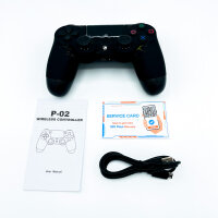 ECHTPower P02 Wireless Controller, Gamepad for Playstation 4, wireless, black, ergonomic design