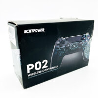ECHTPower P02 Wireless Controller, Gamepad for Playstation 4, wireless, black, ergonomic design