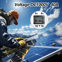 PV surge protection 40A/1000V, DC disconnect switch, lightning protection line protection, 3-in-3-out solar junction box, IP65