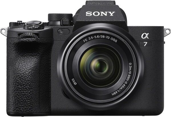 Sony Alpha 7 IV ILCE-7M4K, spiegellose Vollformatkamera, 33 MP, 28–70 mm Objektiv, 4K 60p, 10 fps, Touchscreen, Echtzeit-AF, Schwarz