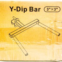 Kipika Y-Shape Dip Bar, 3x3 inch, Dip Bars, Power Cage Accessory, Robust Steel Construction, Easy Assembly