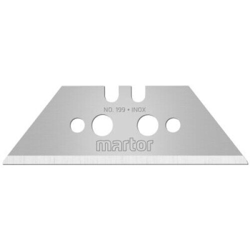 MARTOR 199 Trapezoidal Blades, 10 Pieces, Wide Ground, Replacement Blades for Cutters, Durable and Sharp