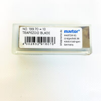 MARTOR 199 Trapezoidal Blades, 10 Pieces, Wide Ground, Replacement Blades for Cutters, Durable and Sharp