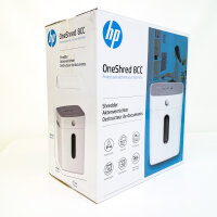 HP OneShred 8CC Aktenvernichter, Modell 2801, 8-Blatt-Kapazität, automatischer Papiereinzug, 15L Auffangbehälter