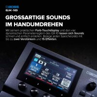 BOSS GX-10 guitar and bass effects processor, GX-100 sound engine, touchscreen, 32 amps, 170 effects, multi-footswitch, expression pedal