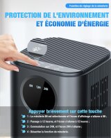 HOMTRONICS B221 Luftentfeuchter, 1700 ml, Anti-Schimmel, 7-farbiges LED-Licht, Timer 8/12/24h, leise, energiesparend