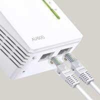 TP-Link TL-WPA4220TKIT Powerline Adapter Set, AV600, WLAN, 500 Mbps, 2 LAN ports, 3-piece kit