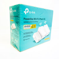 TP-Link TL-WPA4220TKIT Powerline Adapter Set, AV600, WLAN, 500 Mbps, 2 LAN ports, 3-piece kit