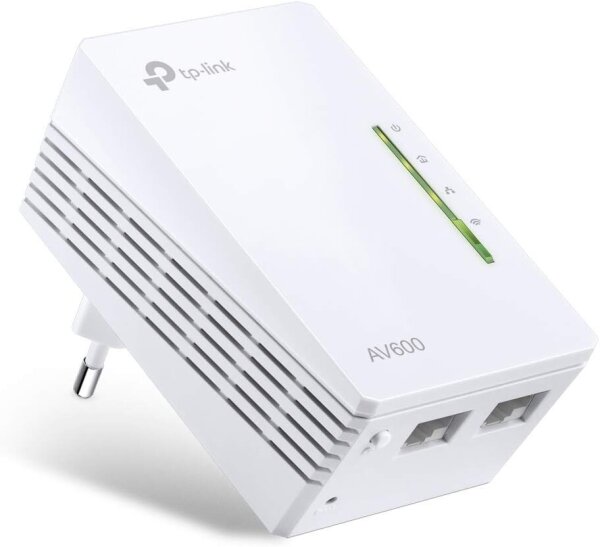 TP-Link TL-WPA4220 Powerline Adapter, AV600, WLAN-N300, 600 Mbit/s LAN, 300 Mbit/s WLAN, 2,4 GHz, Weiß