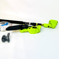 Supstable Mini-Kettensäge 15 cm, Akku-Astsäge teleskopierbar 4,6 m, 2×4000 mAh Akku, 180° schwenkbarer Kopf, kabellos