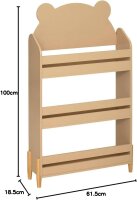 Atmosphera Douceur Bücherregal, Modell 205879, Regal, beige, 61,5 x 100 cm, modernes Design, vielseitig einsetzbar