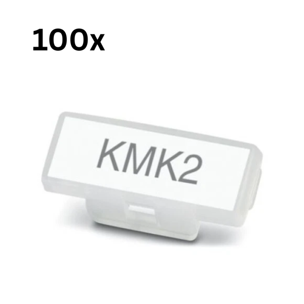 Phoenix Contact KMK 2 cable markers, 100 pieces, plastic, for cable identification, durable, easy installation