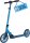 HUDORA Up 200 Scooter, up to 100 kg, foldable aluminum kick scooter, height adjustable, quiet wheels, for children & adults, blue