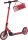 HUDORA Up 200 Scooter, aluminum, up to 100 kg, height-adjustable, foldable, red wheels, for children, teenagers & adults