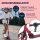 HUDORA Up 200 Scooter, aluminum, up to 100 kg, height-adjustable, foldable, red wheels, for children, teenagers & adults