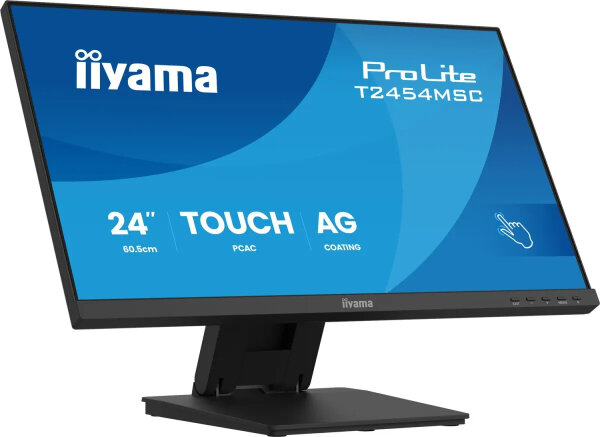 iiyama ProLite T2454MSC-B3AG, 23,8" Full HD LED-Touchscreen, 10-Punkt-Multi-Touch, entspiegeltes Display, schwarz