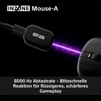 Sony INZONE Mouse-A, kabellose Gaming-Maus, 48,4g, 8000Hz, 30K DPI, optische Switches, 90h Akku, USB-C, Fnatic Design, FPS Esports, schwarz