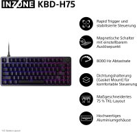Sony INZONE KBD-H75 Gaming Keyboard, 75% TKL, QWERTY,...