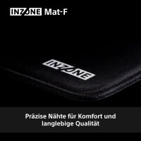 Sony INZONE Mat-F Gaming-Mauspad, 480x400 mm, präzise Oberfläche, rutschfeste SlimFlex-Basis, 6 mm Schaum, flache Kanten, schwarz