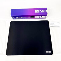 Sony INZONE Mat-F Gaming-Mauspad, 480x400 mm, präzise Oberfläche, rutschfeste SlimFlex-Basis, 6 mm Schaum, flache Kanten, schwarz