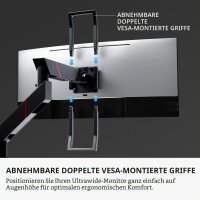 Secretlab MAGNUS Monitorhalterung, für Ultrawide-Monitore bis 57", 8-16 kg Tragkraft, stabiler Neigungsmechanismus, schwarz