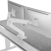 Secretlab Magnus M-MONARM2-WHT Dual-Monitorarm, höhenverstellbare Monitorhalterung für 2 Monitore, Pure White, integriertes Kabelmanagement