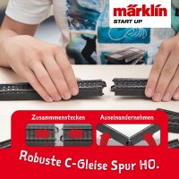 Märklin Start Up 24905 H0 Gleis, gebogenes Modellbahn-Gleis, Einsteigerfreundlich, robust, kompatibel