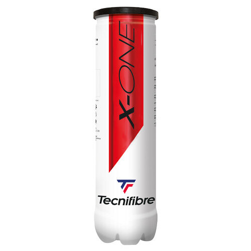Tecnifibre X-ONE Tennisbälle, Premium-Qualität, 1 Dose à 4 Stück, langlebig, für Turnier- und Clubspieler